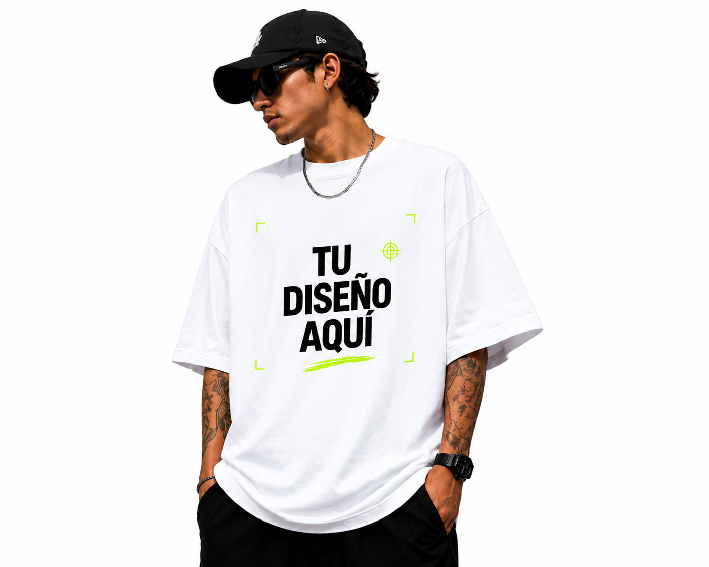 Playera Blanca Oversize