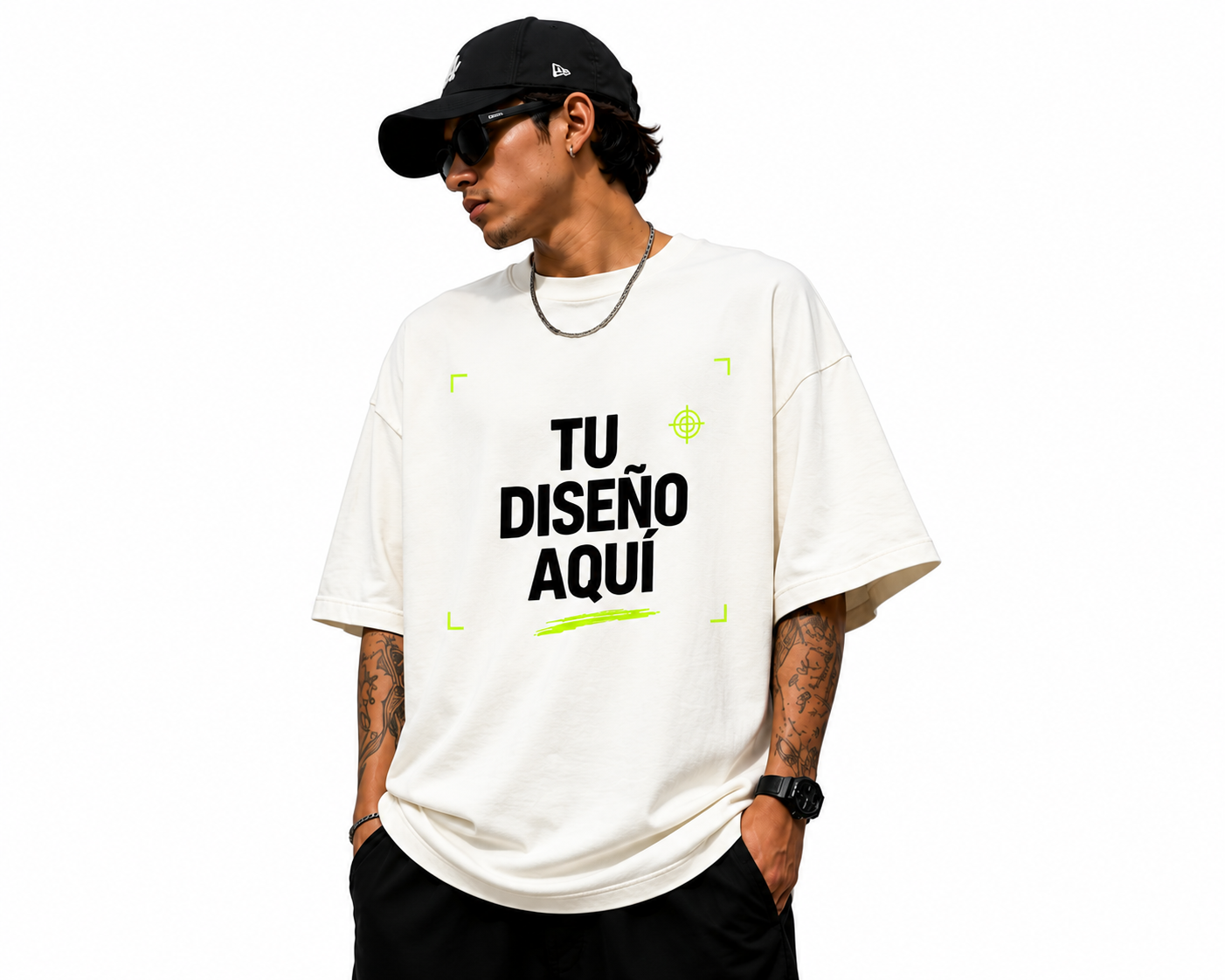 Playera Off White Oversize
