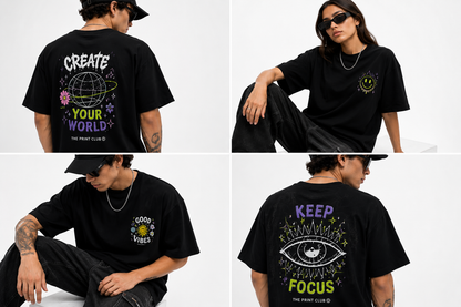 Playera Negra Oversize