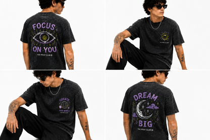 Playera Negra Mineral Wash