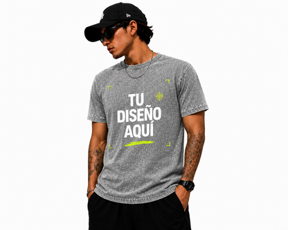 Playera Gris Mineral Wash