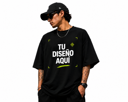 Playera Negra Oversize