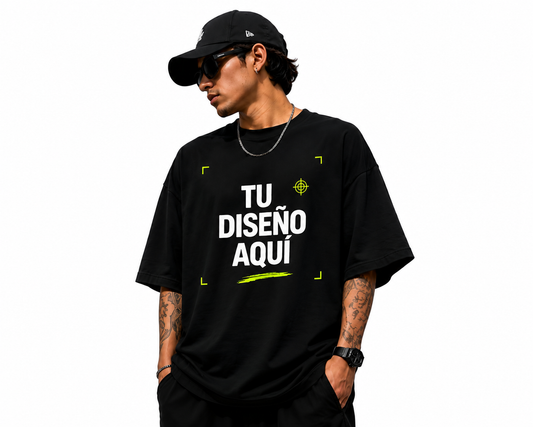 Playera Negra Oversize